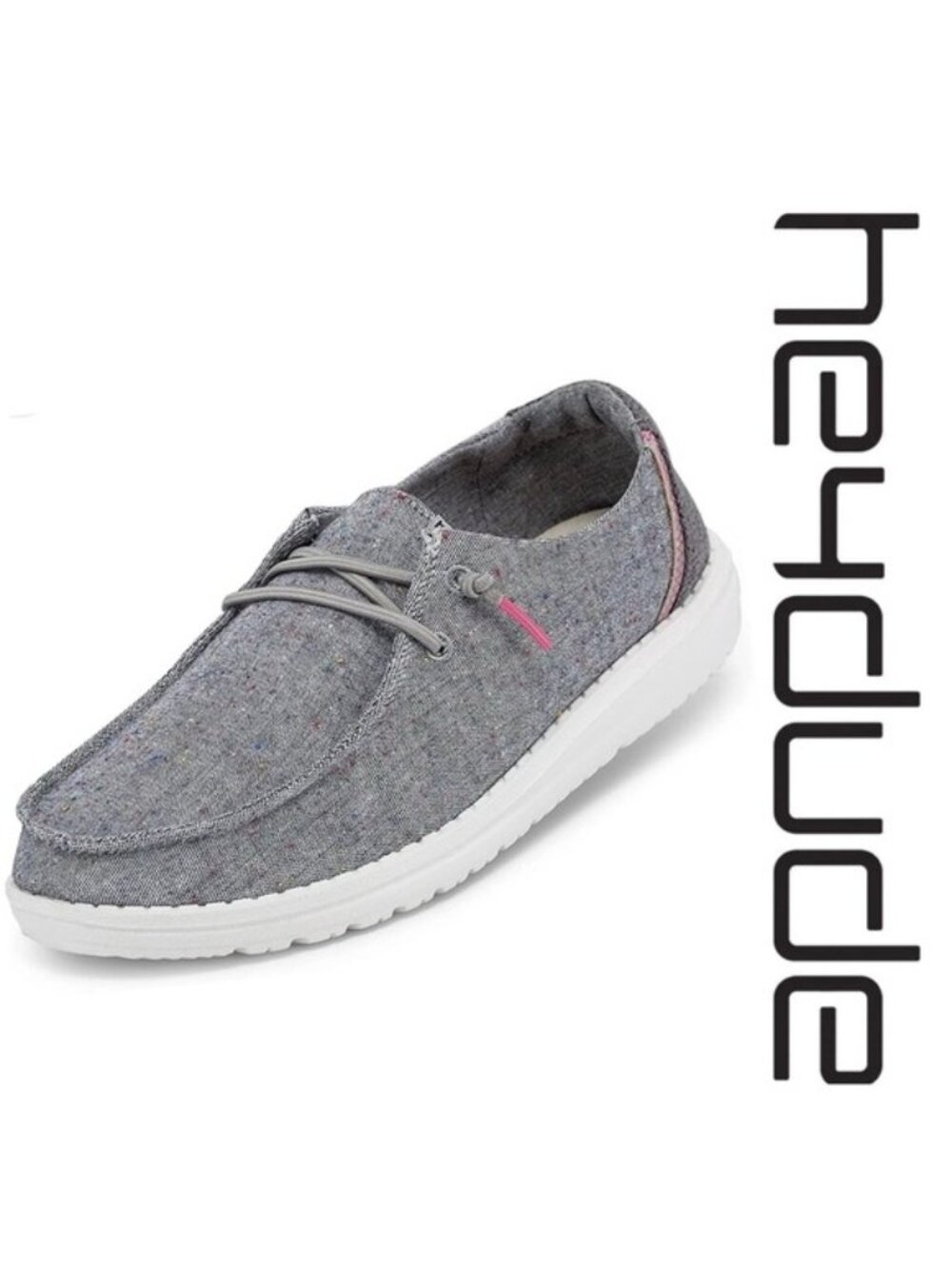 Hey Dude | Ladies Wendy Canvas Black Confetti Shoes | Size 7